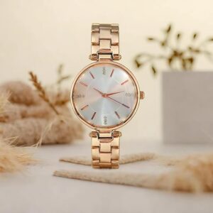 styledose Women Analogue Wrist Watches for Women's & Girls&Miss&Ladies Diamond Studded Dial Rosegold Colored Stylish Bracelet Strap